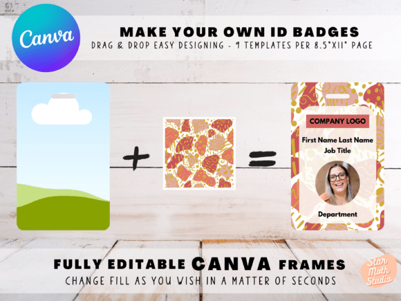 Download Frames for CANVA - ID Badge Tags - Frames for canva Collection