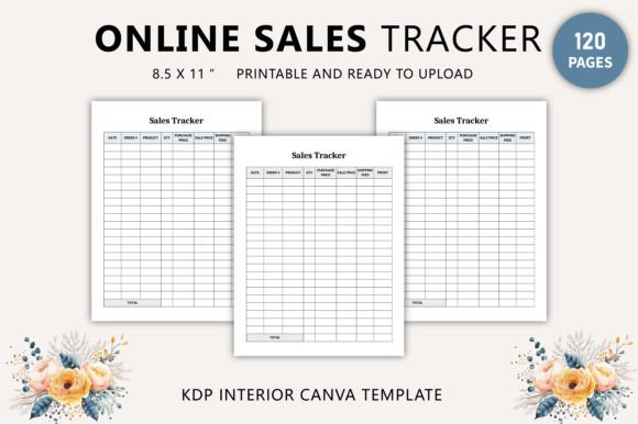 Download Online Sales Tracker Canva Template - Sales tracker Collection