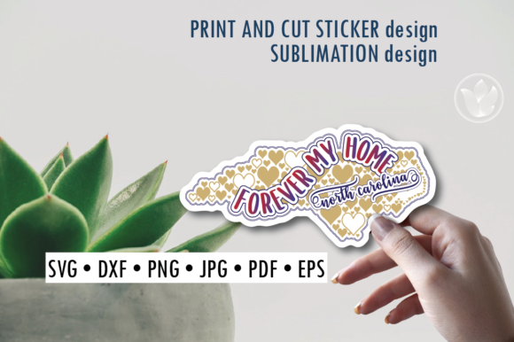 Download North Carolina Print and Cut Svg Sticker - Premium Resources