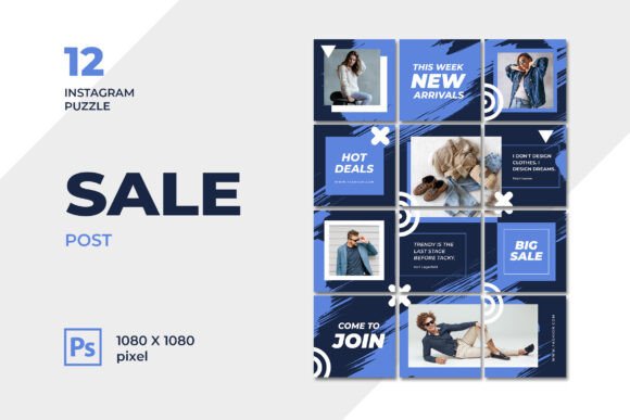 Download Blue Big Sale Fashion Instagram Puzzle - Instagram puzzle Collection