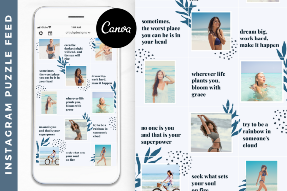 Download Instagram Puzzle Feed Templates Canva - Instagram puzzle Collection