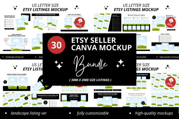 Download US Letter Etsy Canva Bundle - Canva bundle Collection