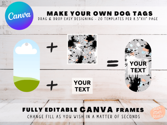 Download Frames for CANVA - Dog Tags - Frames for canva Collection