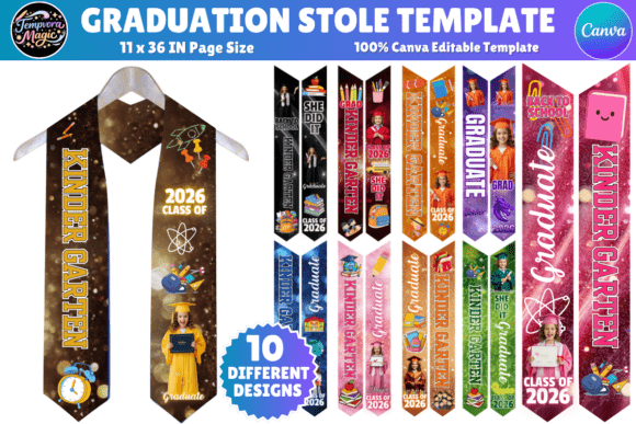 Download Kids Graduation Stole Canva Bundle - Canva bundle Collection