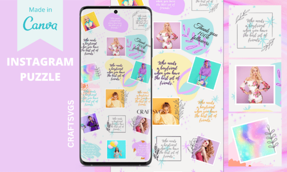 Download Canva Colorful Instagram Puzzle Template - Instagram puzzle Collection