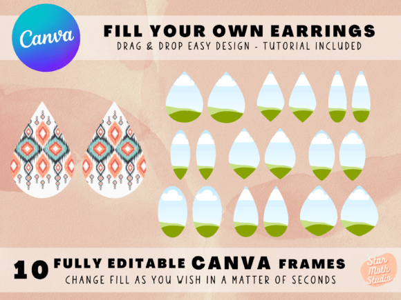 Download Frames for CANVA - Earrings - Frames for canva Collection