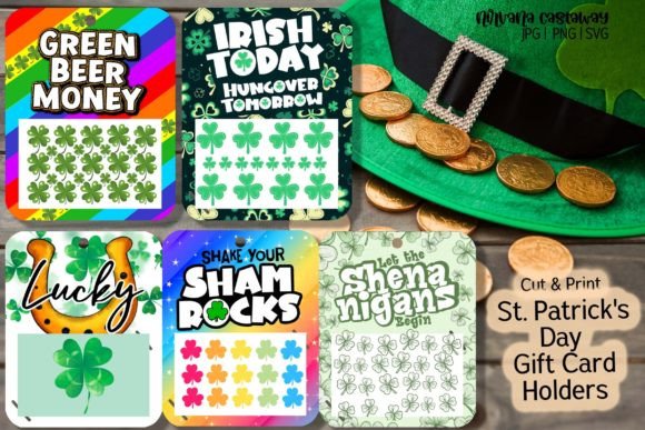 Download St Patricks Day Print and Cut Gift Card - Print and cut Collection